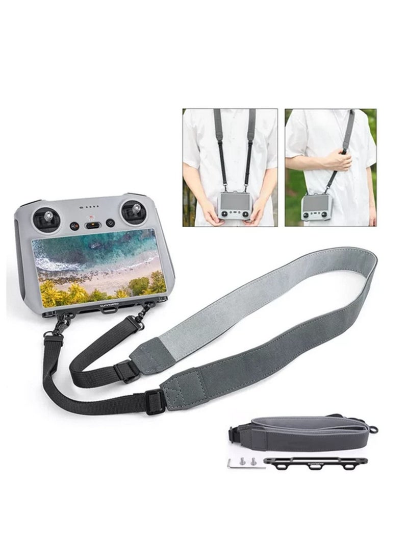 Mini 3 PRO Lanyard Neck Strap PU Leather Decompression Hanging Buckle Rope Compatible with DJI RC Screen Remote Control Drone Accessories - Image 1