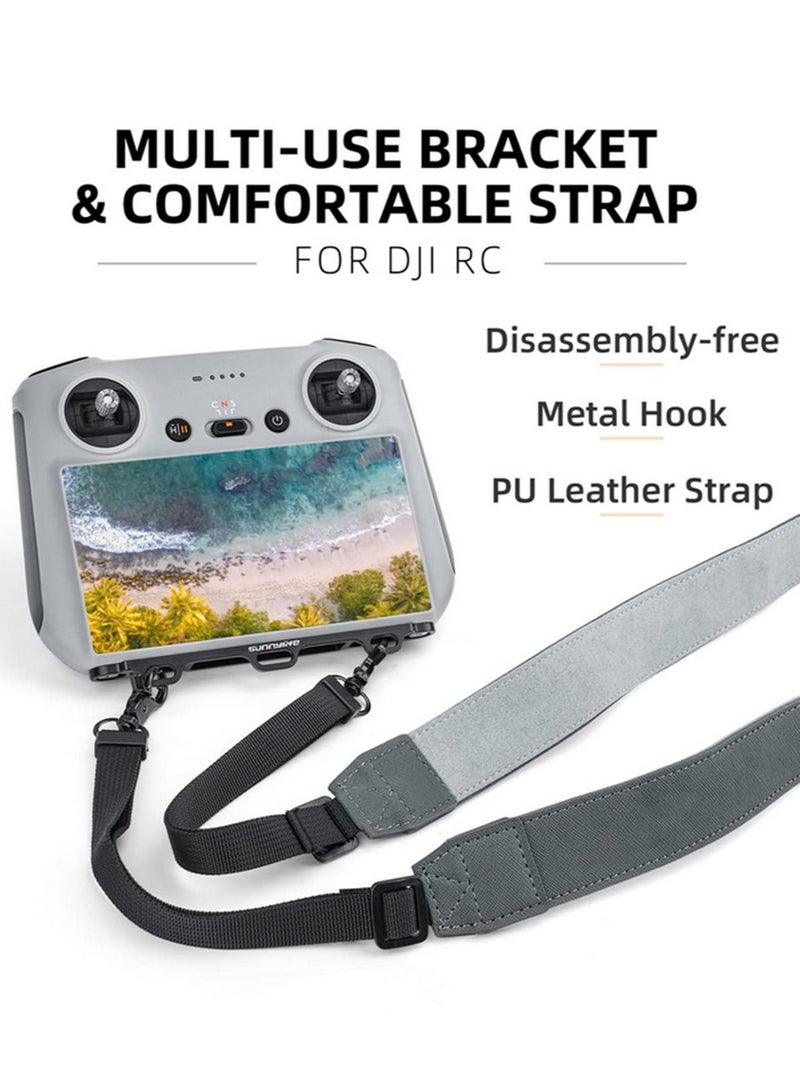 Mini 3 PRO Lanyard Neck Strap PU Leather Decompression Hanging Buckle Rope Compatible with DJI RC Screen Remote Control Drone Accessories - Image 3