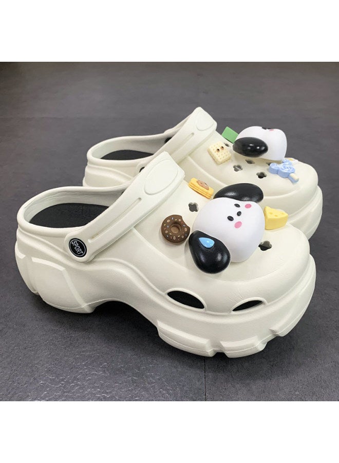Sweating Dog Feeling Hole Shoes Women's Summer Wear New Thick Bottom Height Baotou Sandals