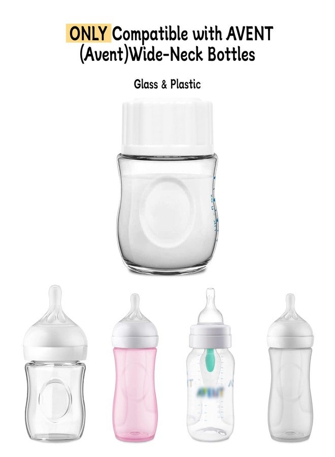 bahforam Travel Bottle Caps Compatible with Avent Bottles-Baby Bottle Lid-Bottle Lids Replacement-Travel Caps-Rewritable Sealing Discs for Avent Wide Mouth Bottles (9-PCs) - Image 2