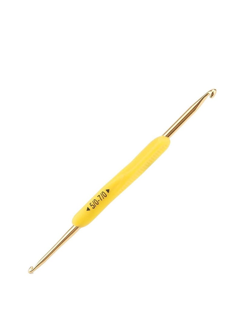 Y&D - Crochet Hooks Set Double Hook Head 5 Pieces Colourful Knitting Needles Size 2mm-10mm Suitable for Beginners Arthritic Hands - Image 1