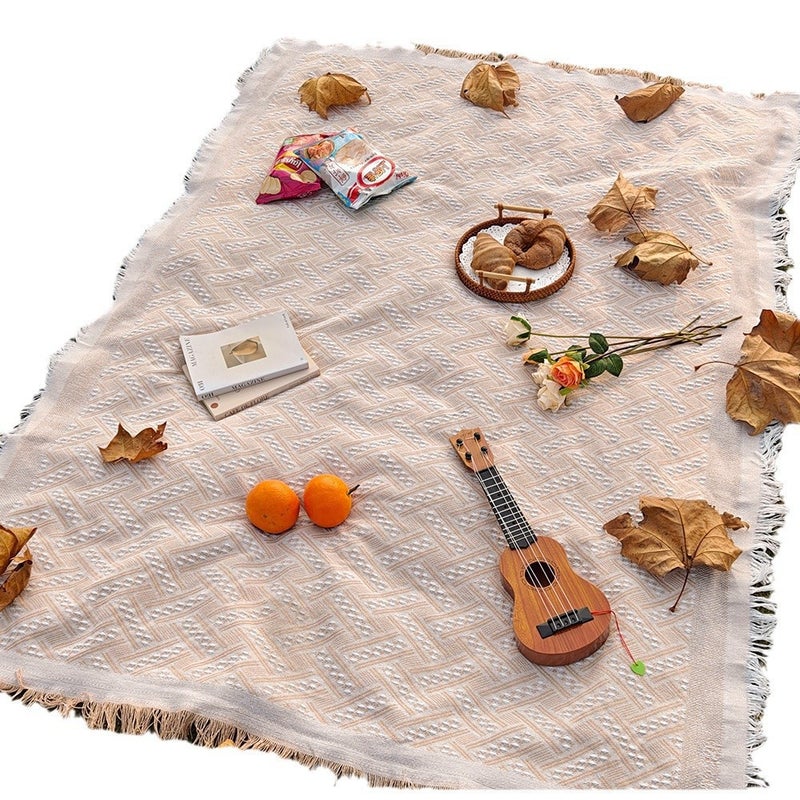 T-Plaid Picnic Mat Waterproof Outdoor Camping Blanket Beach Mat - Image 5