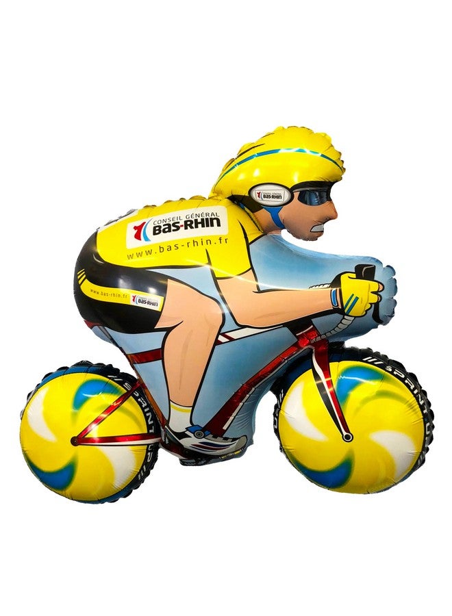Toyland® 80cm (31") Cyclist Shaped Foil Balloon - Cycling Themed Party Balloons