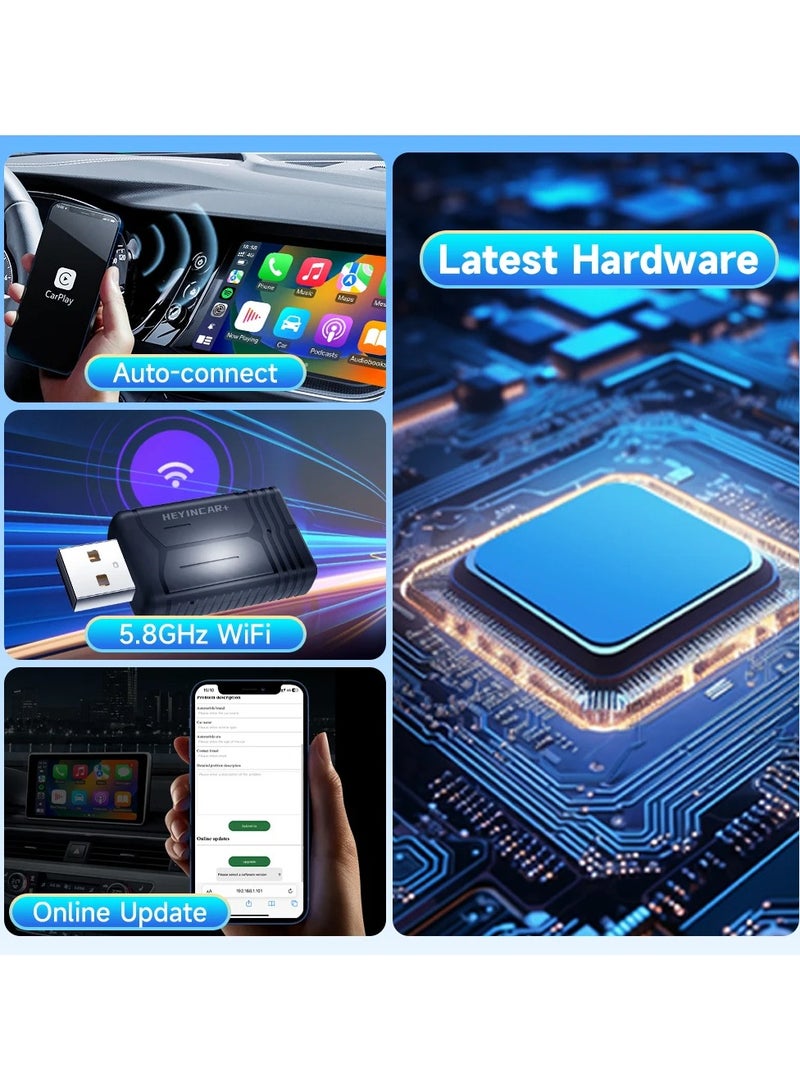 AROAQ 2 in 1 Carplay Dongle Wired to Wireless Apple Android Carplay Box Car Interconnection - Image 3