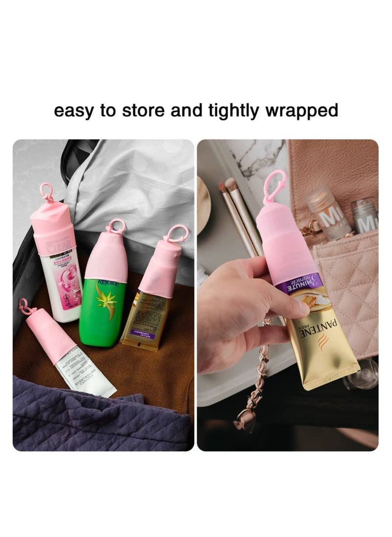 SYOSI - 8 Pcs Elastic Sleeves for Leak Proofing Travel leak locks toiletry skins Silicone Sleeves for Most Travel Sized Toiletries travel accessories for women - Image 1