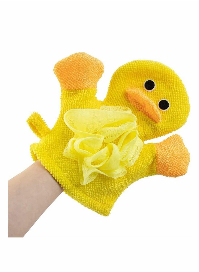 Generic - 4 Pcs Cartoon Terry Cloth, Cute Baby Kids Bath Sponge Mitts Hand Puppets Washcloth Mitt Bath Glove, Shower Bath Sponge Shower Loofahs Balls, Towel with Animal Design (Rabbit, Frog, Duck, Bear) - Image 1