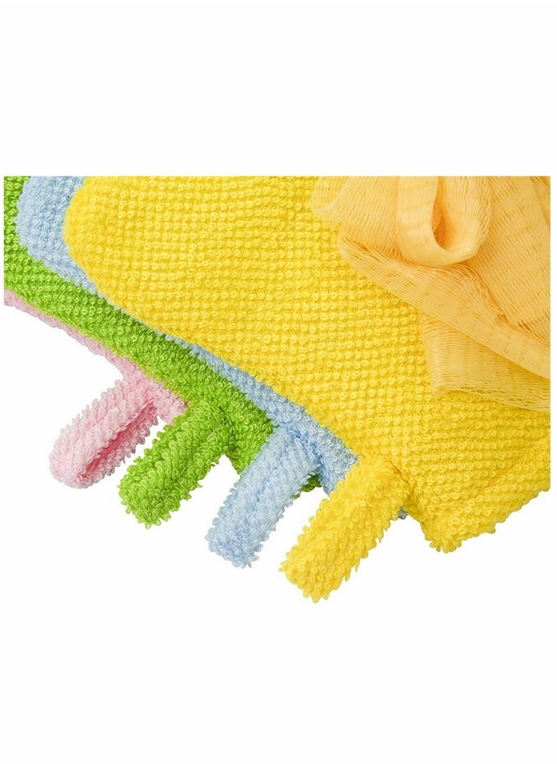 Generic - 4 Pcs Cartoon Terry Cloth, Cute Baby Kids Bath Sponge Mitts Hand Puppets Washcloth Mitt Bath Glove, Shower Bath Sponge Shower Loofahs Balls, Towel with Animal Design (Rabbit, Frog, Duck, Bear) - Image 1