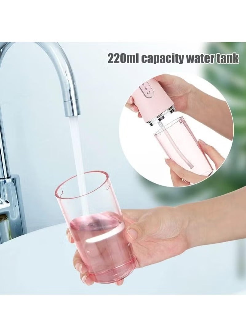 GENNEXT Portable Water Flosser Dental Oral Irrigator || 3 Cleaning Modes, 4 Jet Tips, 220ml Water Tank – Rechargeable, Waterproof Dental Water Jet Pick for Teeth Whitening | Plaque Removal & Gum Health || Compact Tooth Cleaner for Home & Travel - Image 4