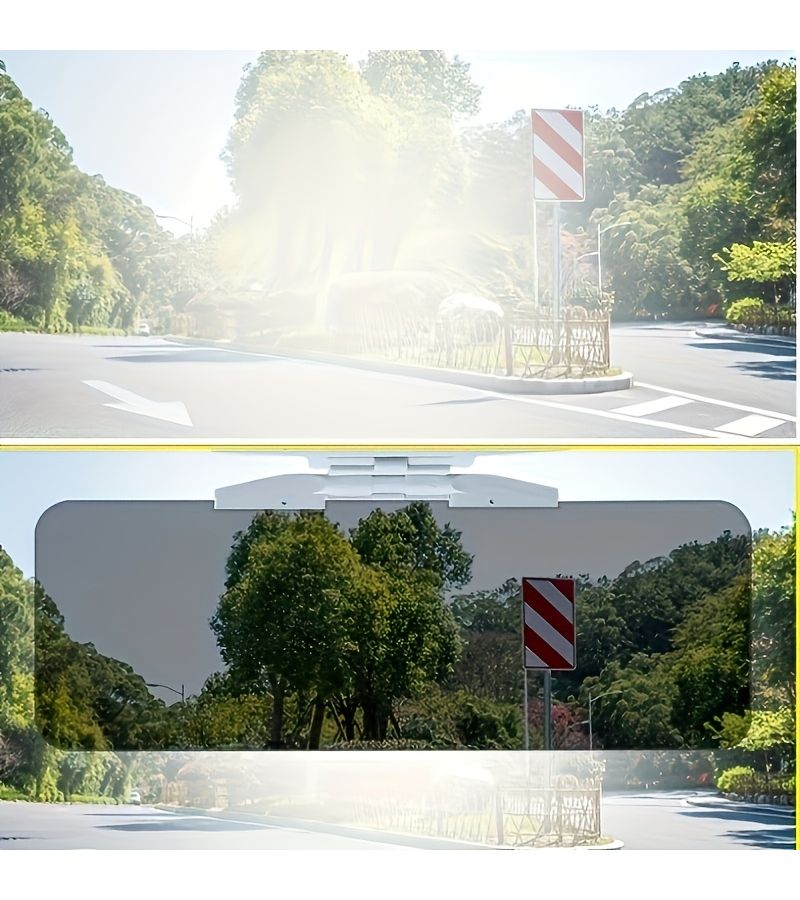 Dual Purpose Car Sunshade 2pcs Anti Glare Day Night Use For All Car Models - Image 5