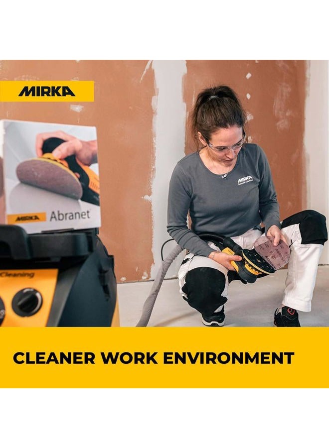 Mirka Abranet 9A-241-080 6 Inch 80 Grit Mesh Abrasive Dust Free Sanding Box of 50 Discs, Light Gray - Image 5