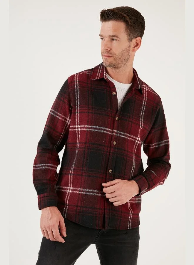 Buratti Plaid Long Sleeve Slim Fit Winter Shirt Men's SHIRT CF21W112844