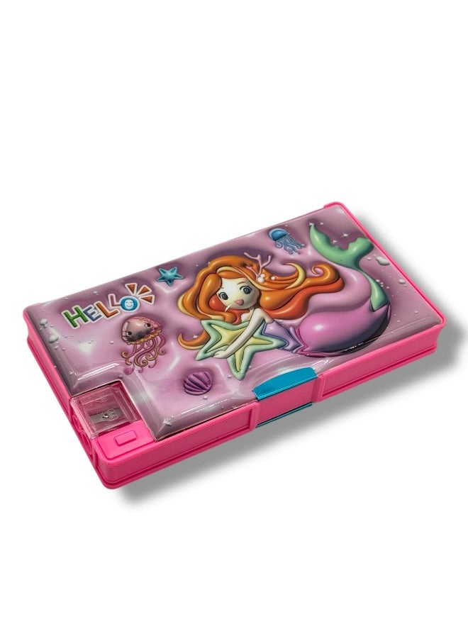 QSHOP 3D Cartoon Pencil Case Cute Cartoon Pencil Organizer Box for Boys with Multifunctional Sharpener for Kids Girls  - Image 1