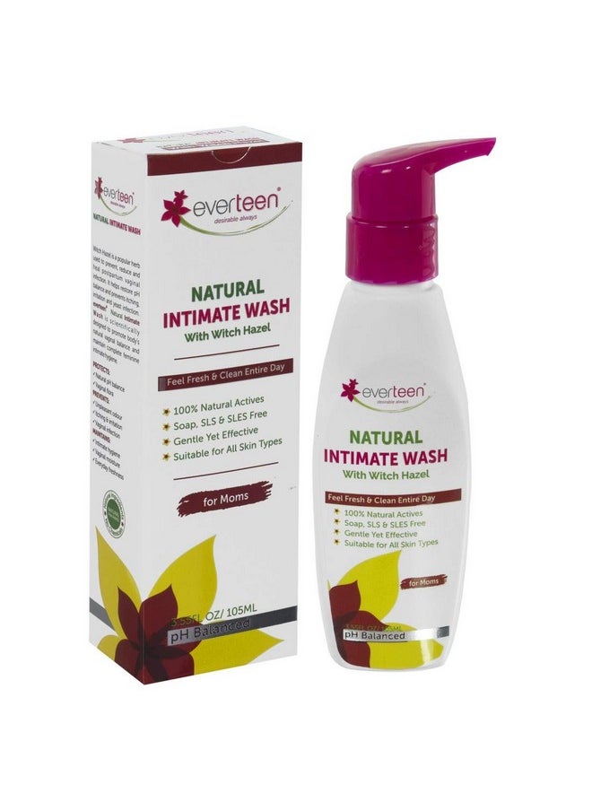 everteen Witch Hazel Natural Intimate Wash For Feminine Intimate Hygiene In Moms - 1 Pack (105Ml)  - Image 1