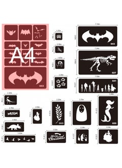 Konsait 262pcs Temporary Tattoos Stencils for Kids, Reusable Face and Body Paint Stencils Kit, Girl Boy Glitter Tattoos Stencils for Kids School Show Birthdays Halloween Christmas Party Favor Supplies - pzsku/Z8AFCE3095D5BF526D74CZ/45/_/1728373563/c0373ce6-3eff-4440-8f04-680a805e627b