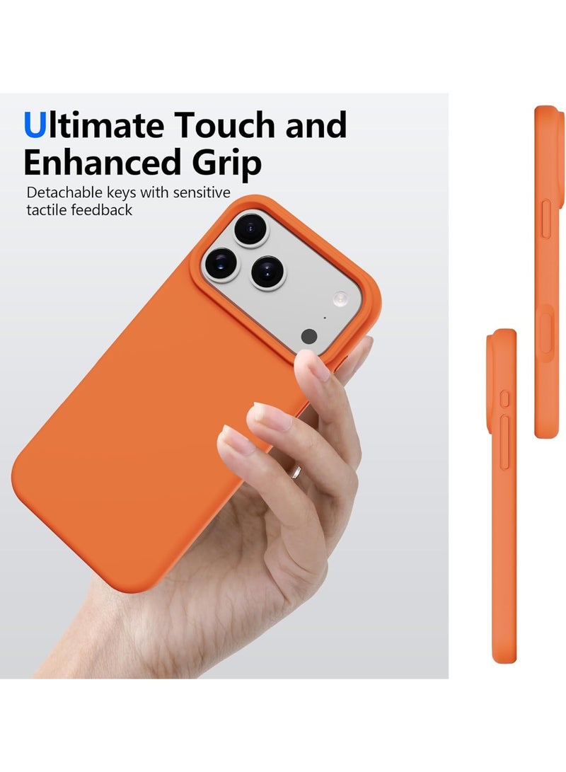 BORTONY iPhone 17 Pro Max Case Liquid Soft Silicone Anti Scratch iPhone 17 Pro Max Cover with Inside Microfiber Lining Shockproof Slim Phone Case For iPhone 17 Pro Max 6.9 inch - Image 2