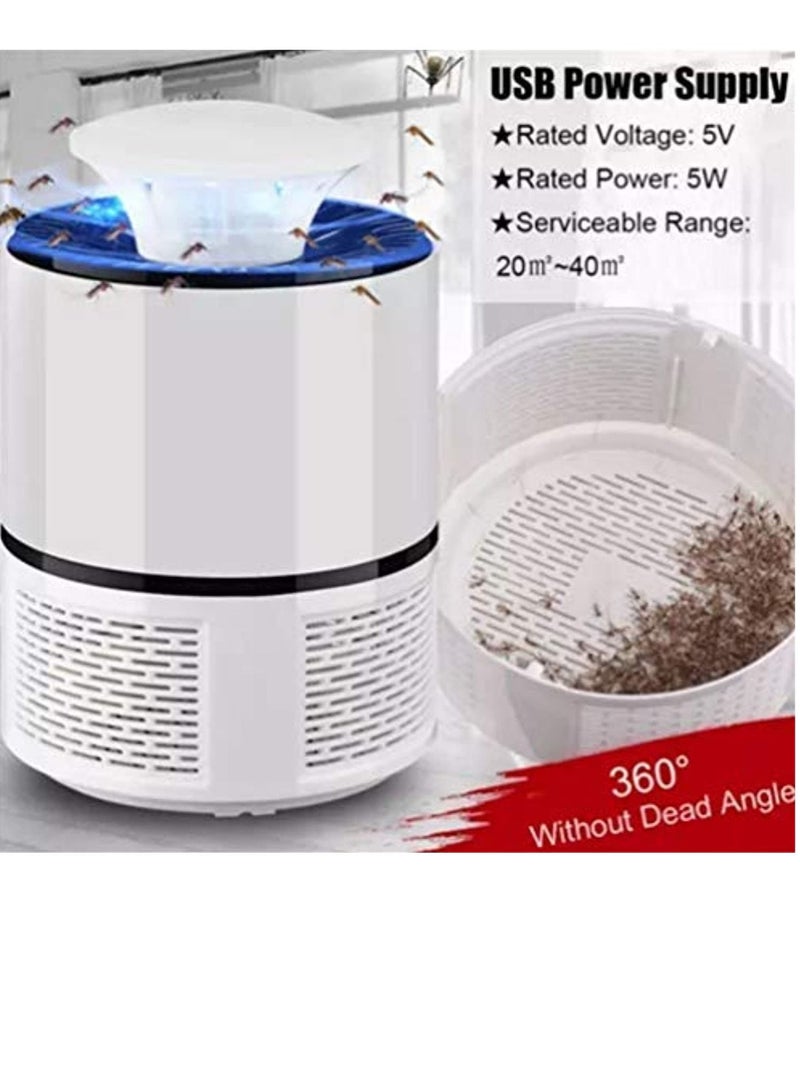 Electric Mosquito Killer 365 lamp USB Electronics anti mosquito Trap LED Night Light Lamp Bug insect killer Lights Pest Repelled Mosquitoes Inhaler Bug Trap (White) - Image 3