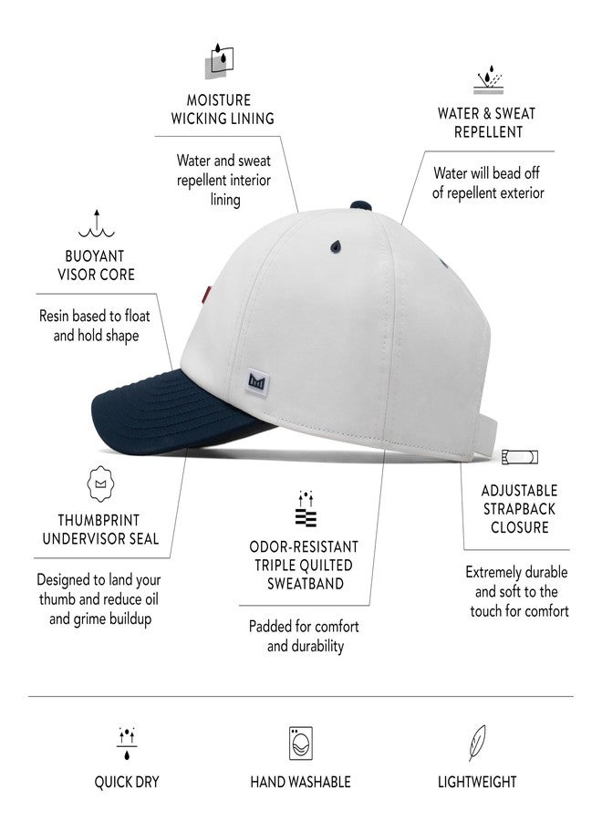 melin Legend Americana Hydro, Navy/White, Men's Performance Dad Hat, Relaxed Fit, Water-Resistant Baseball Cap for Men & Women, Golf & Workout Hat, Medium-Large - Image 2