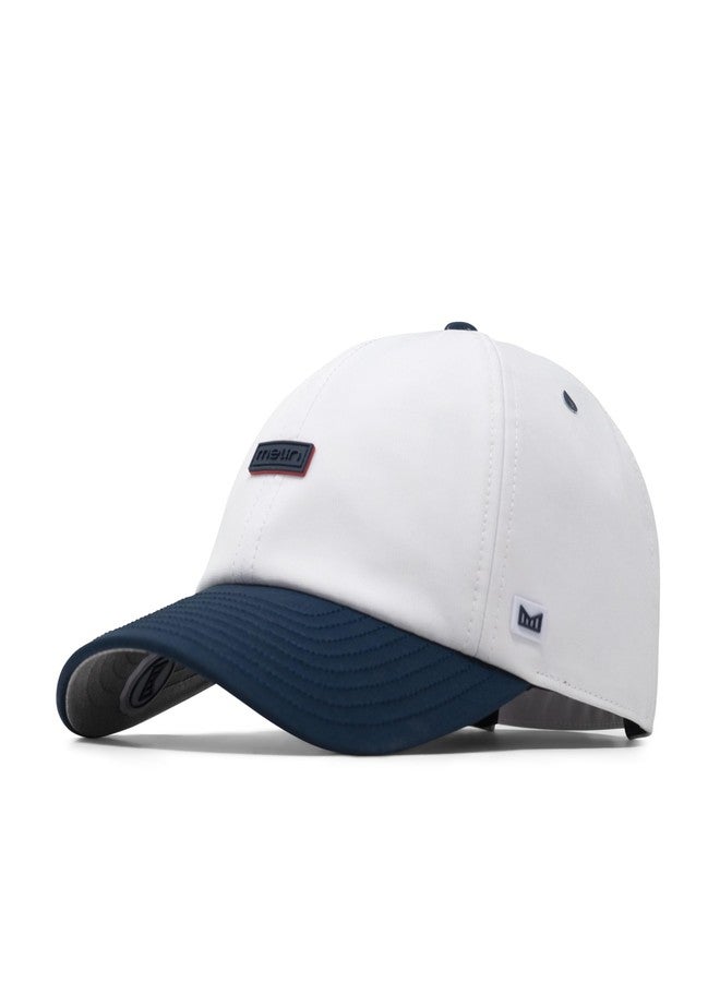 melin Legend Americana Hydro, Navy/White, Men's Performance Dad Hat, Relaxed Fit, Water-Resistant Baseball Cap for Men & Women, Golf & Workout Hat, Medium-Large - Image 1