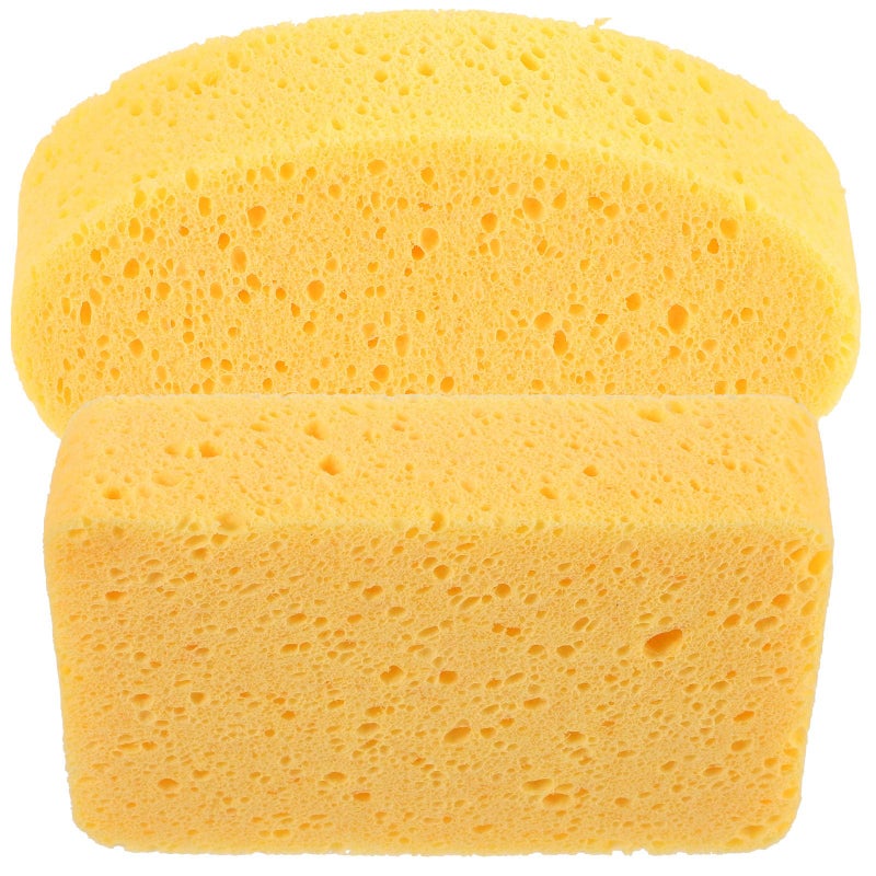 Cellulose Cleaning Sponges 140x90x35mm 2PCS Multipurpose Kitchen and Bathroom Scrub - Image 2