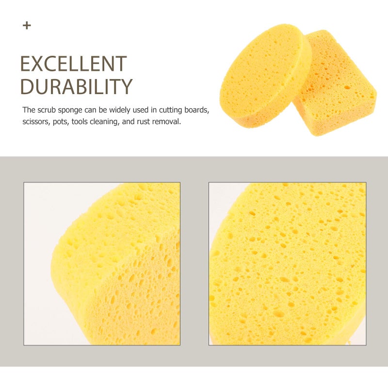 Cellulose Cleaning Sponges 140x90x35mm 2PCS Multipurpose Kitchen and Bathroom Scrub - Image 4