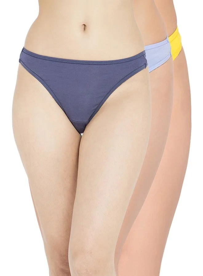 كلوفيا Clovia Pack Of 3 Cotton Low Waist Thong