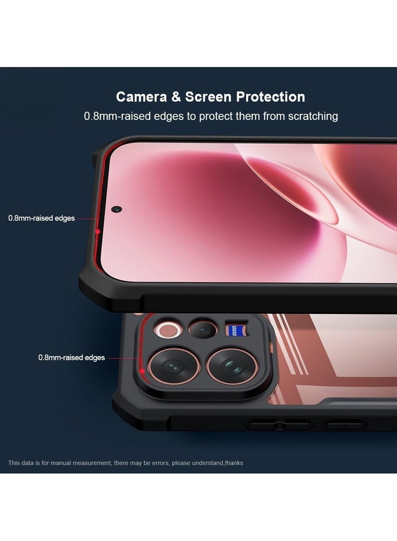 عام حافظة شفافة واقية متوافقة مع Vivo V70 Elite [حماية بالوسائد الهوائية]، حافظة واقية شفافة مع حماية لعدسة الكاميرا، غطاء خلفي واقٍ مضاد للصدمات من PC+TPU مناسب لجهاز Vivo V70 Elite. - Image 3