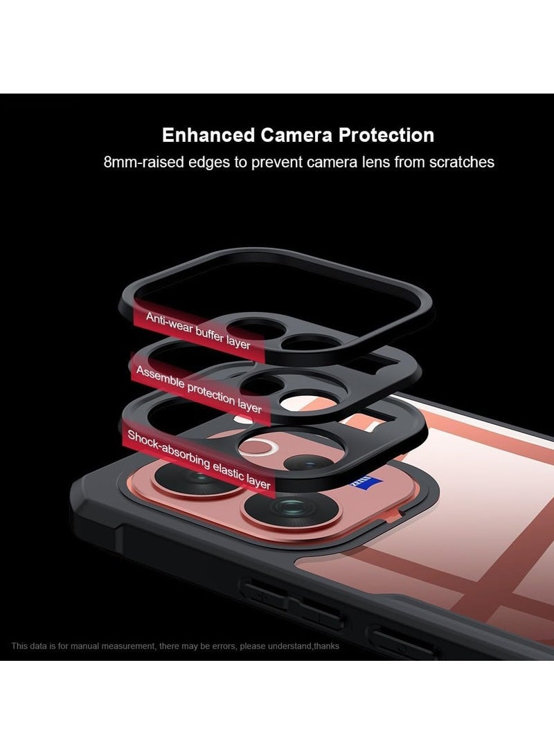 عام حافظة شفافة واقية متوافقة مع Vivo V70 Elite [حماية بالوسائد الهوائية]، حافظة واقية شفافة مع حماية لعدسة الكاميرا، غطاء خلفي واقٍ مضاد للصدمات من PC+TPU مناسب لجهاز Vivo V70 Elite. - Image 4