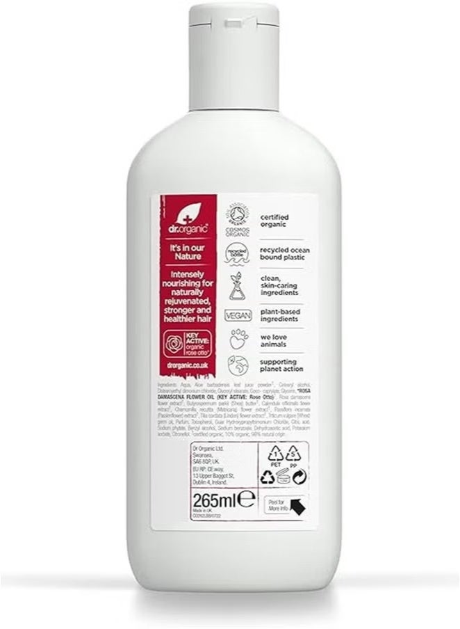 dr.organic Rose Otto Conditioner Rejuvenate & Strengthen 265 ML - Image 3