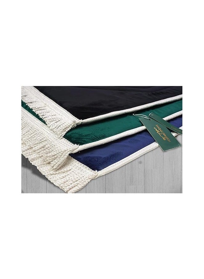Maqam Ibrahim Premium Padded Prayer Mat - Size 65 * 120 cm, Perfume The Kaaba - A Unique Gift for All Occasions for a Unique Spiritual Experience in the Shape of a Mihrab (Rectangle Black)