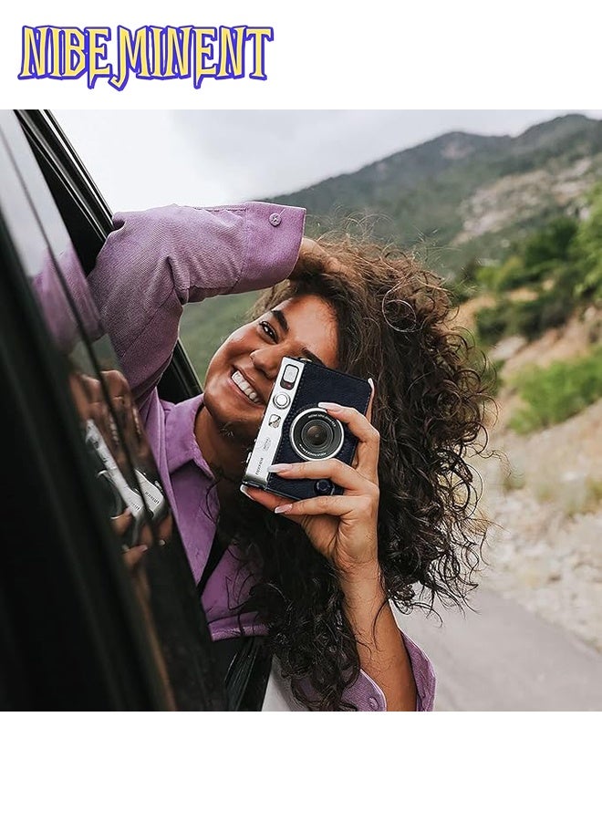 NIBEMINENT Case for Fuji Mini EVO ,Camera Compatible Camera with Adjustable Shoulder Strap in Black Lychee Texture Horizontal Style - Image 3