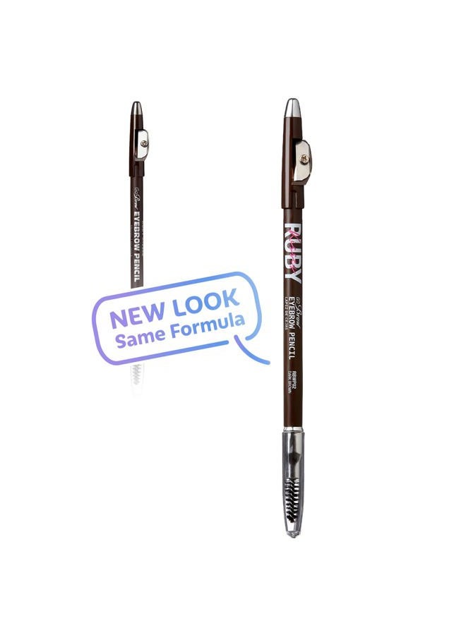 KISS GoBrow Eyebrow Pencil, Sharpenable, Longwear, Long Lasting Eyebrow Wooden Pencil for Natural-Looking Brows (Dark Brown) - Image 2