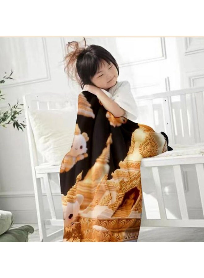 general Baby and children's cartoon flannel thin blanket (warm and comfortable, suitable for sleep, game use) 70cm*100cm - Image 3