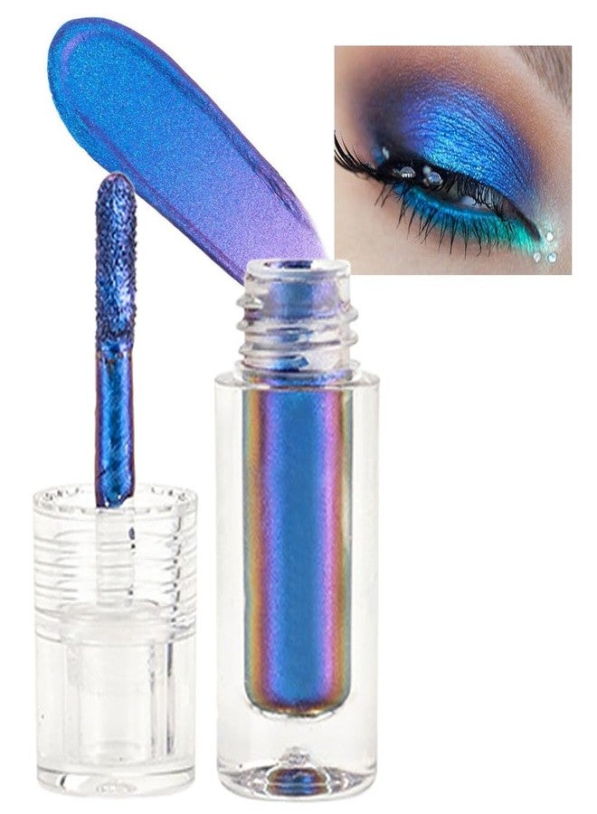 AMY'S DIARY Blue Duochrome MultiChrome Chameleon Liquid Metallic Eyeshadow, High-Impact Multi-Dimensional Finish,Silky Smooth and High Pigment Holographic Glitter Eyeshadow Makeup (#05) - Image 1