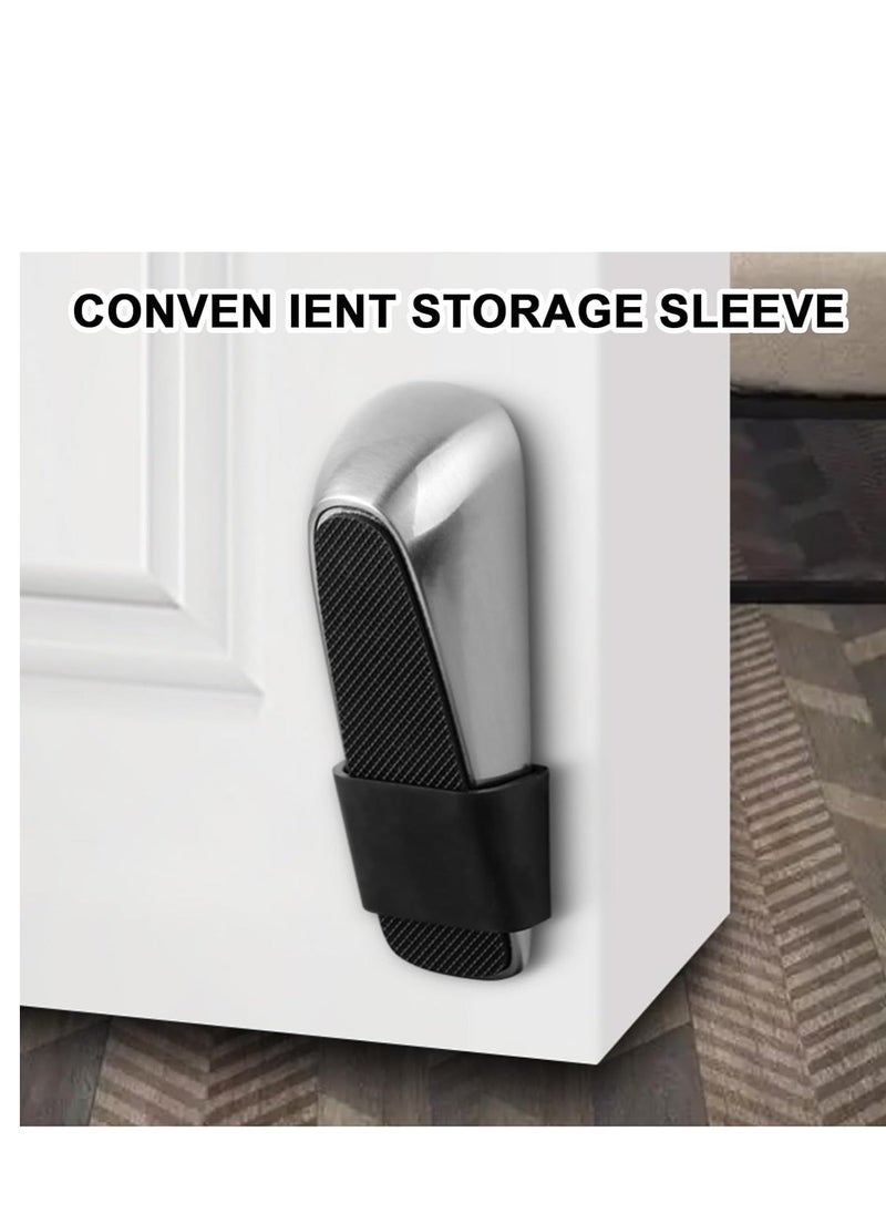 ماركة غير محددة Heavy Duty Door Stoppers 2 Pack Strongest Door Stop Wedge with Storage Case Non-Scratching Door Holder Anti-Skid Durable Rubber Doorstop for Home Office and School Fit All Types of Floor  - Image 3