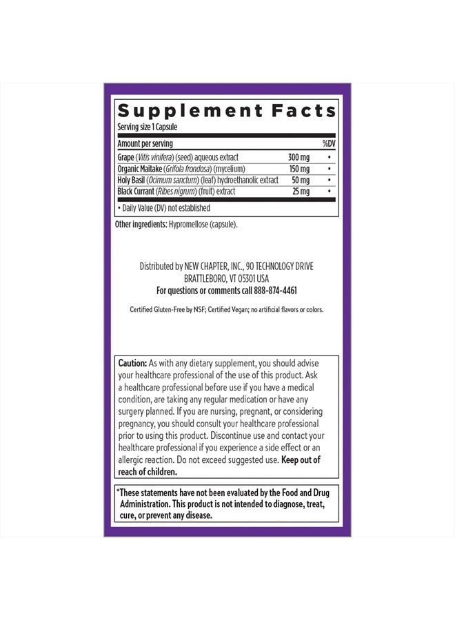 New Chapter Blood Pressure Supplement Take Care with Organic, Vegan Grapeseed + Black Currant + Non-GMO Ingredients, 30 Count - Image 5