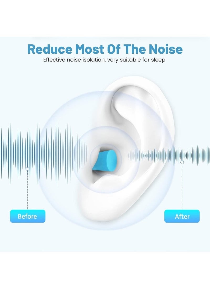 OULIYO - 60 Pairs Pack - Colorful Ultra Soft Foam Earplugs Sleep, 38dB SNR 31dB NRR Sound Blocking Noise Cancelling Ear Plugs for Sleeping, Travel, Shooting and Working Reusable Earplug - Image 1