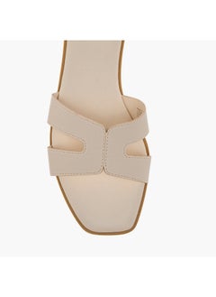 Celeste Women's Textured Cutout Detail Slip-On Sandals  - Image 4