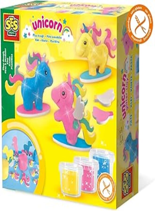 SES Creative 00432 Dough-Unicorns, Multi-Coloured, Small