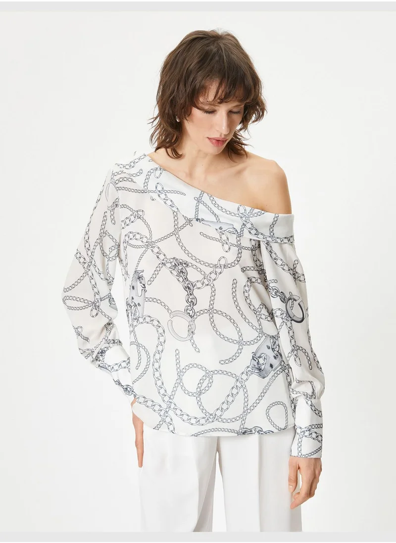 كوتون Cowl Neck Blouse