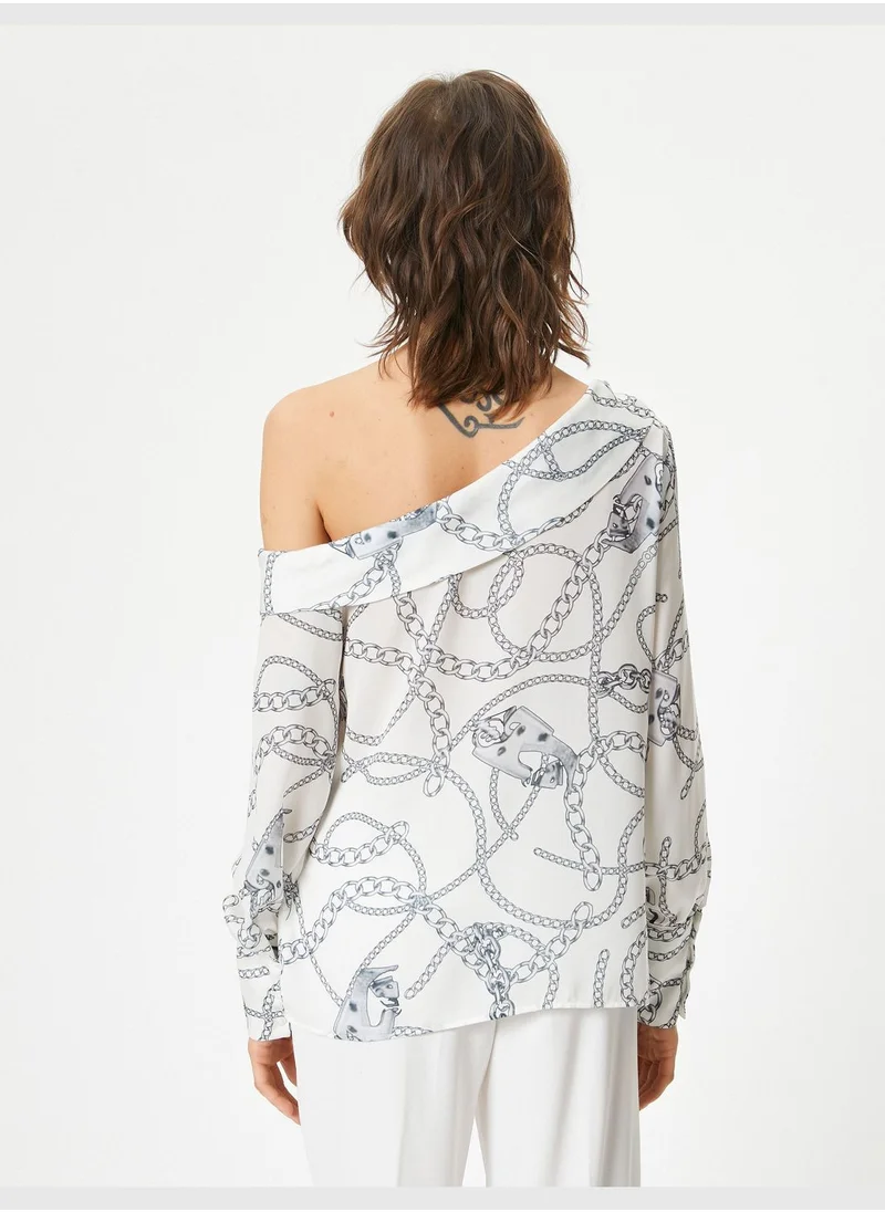 كوتون Cowl Neck Blouse