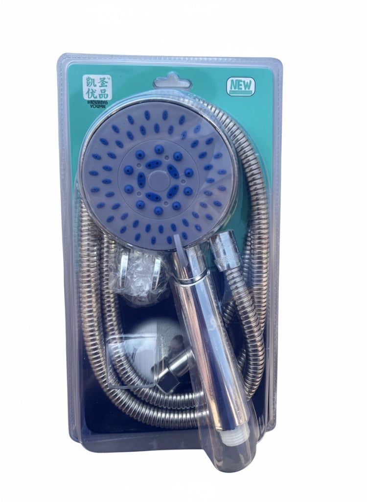 Handheld High-Pressure Shower Head with 3 Spray Modes + Durable Metal Hose – Refreshing Shower Experience