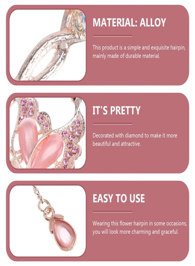 Minkissy Rhinestone Chinese Hair Stick Retro Butterfly Hair Chopsticks with Tassel Pendant Hairpin Chignon Pin for Women Girls - Image 3