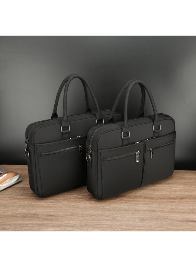 Chaowei Paul Men's Handbag Full Oxford Cloth Large Capacity Business Casual File Horizontal Computer Official Document-Color:Black-Size:16inch - Image 3