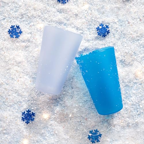 Silipint 16oz Silicone Pint Glass – Unbreakable BPA-Free Reusable Silicone Drinking Cup – Flexible Dishwasher Microwave & Freezer Safe – Stemless Glass for Water Coffee Smoothies (Icicle) - Image 5