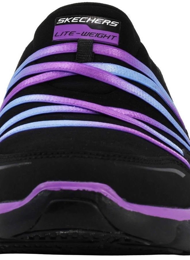 SKECHERS Women's Air Streamer Slip-On Mule Black/Purple 8.5 - Image 2