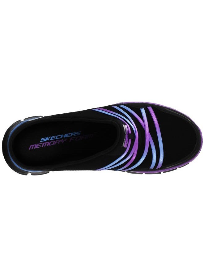 SKECHERS Women's Air Streamer Slip-On Mule Black/Purple 8.5 - Image 5