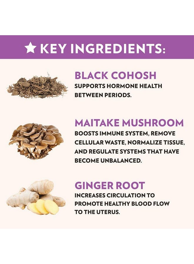 Crystal Star كريستال ستار فيبرو ديفينس، 60 كبسولة، كوهوش الأسود، صحة الثدي والرحم بين الدورات، خالي من الغلوتين، غير معدّل وراثيًا - Image 5