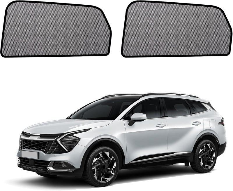 ستائر نوافذ السيارة لسيارة Sportage 2023-2026 - ستارة شمسية للنافذة الجانبية الخلفية للأطفال، أغطية نوافذ خصوصية سيارة بشبكة قابلة للتنفس، حماية من الأشعة فوق البنفسجية وعزل حراري للرحلات الطويلة، القيلولة، التخييم - Image 1