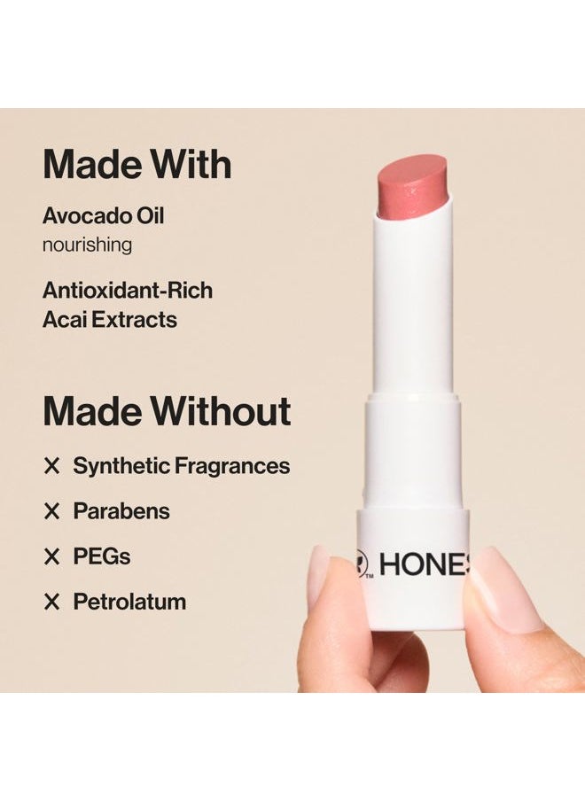Honest Beauty - Moisturizing Vegan Tinted Lip Balm | Antioxidant-rich Acai Extracts + Avocado Oil | Paraben Free + Cruelty Free | Plum Drop - Image 1
