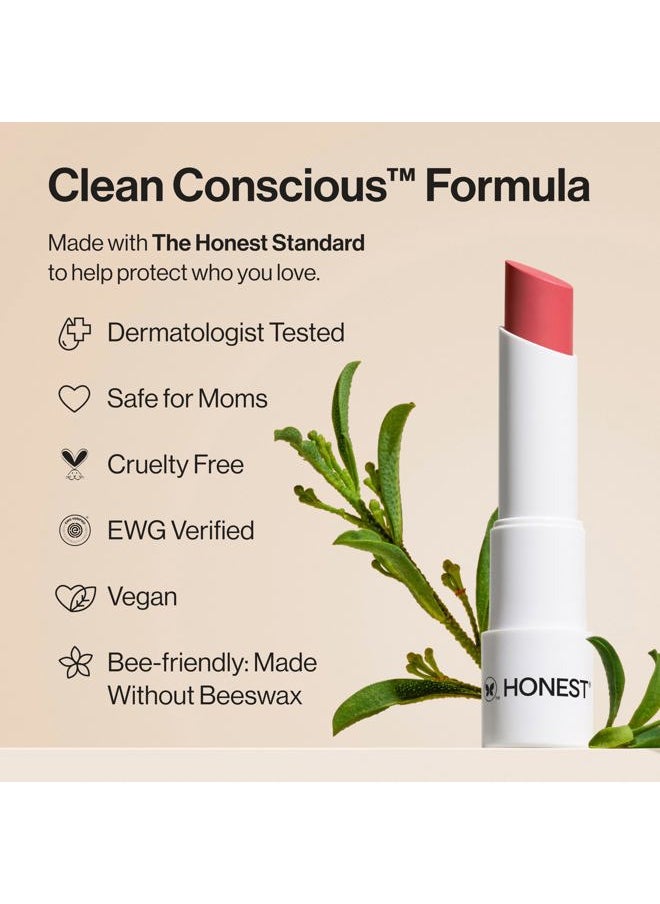 Honest Beauty - Moisturizing Vegan Tinted Lip Balm | Antioxidant-rich Acai Extracts + Avocado Oil | Paraben Free + Cruelty Free | Plum Drop - Image 1